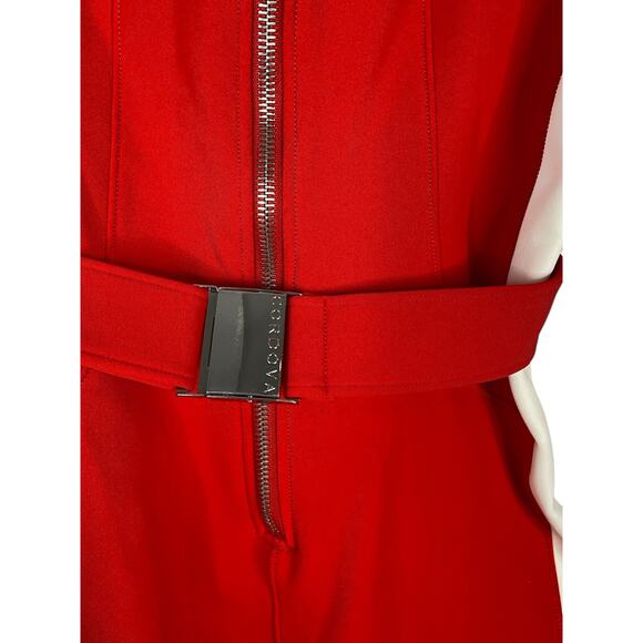 Cordova Ski Suit Snowboarding Waterproof Zip Front Belted Firey Red White Size S - Picture 5 of 16